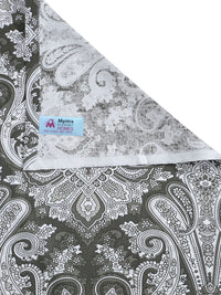 Myntra Elegant Homes Kapas Bercetak Kelabu & Putih 400 TC Set Cadar King 2.70 m x 2.70 m