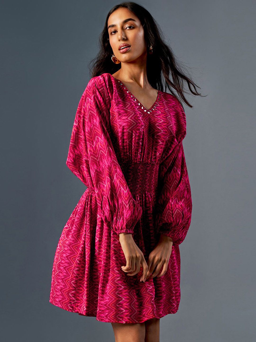 Global Desi Women Printed Mini Dresses
