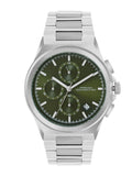Sambungan Perancis Lelaki Dail Corak & Gelang Gaya Gaya Tali Analog Watch FCH02SM