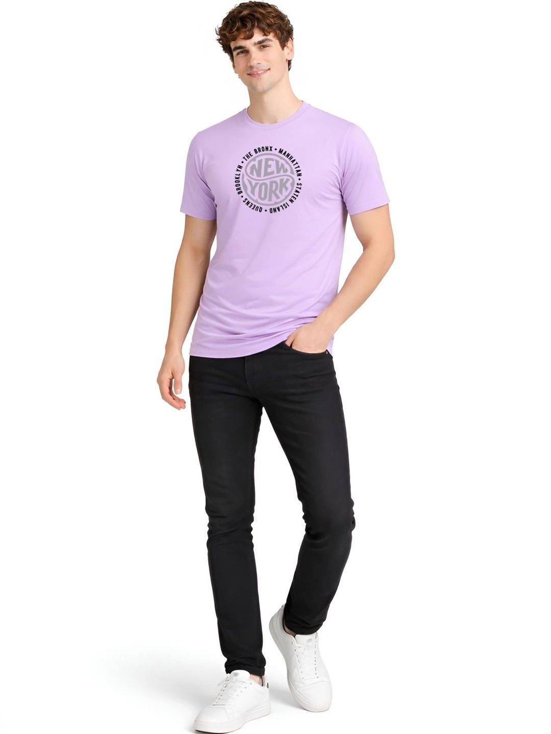 ADRO Men Typography Printed T-shirt