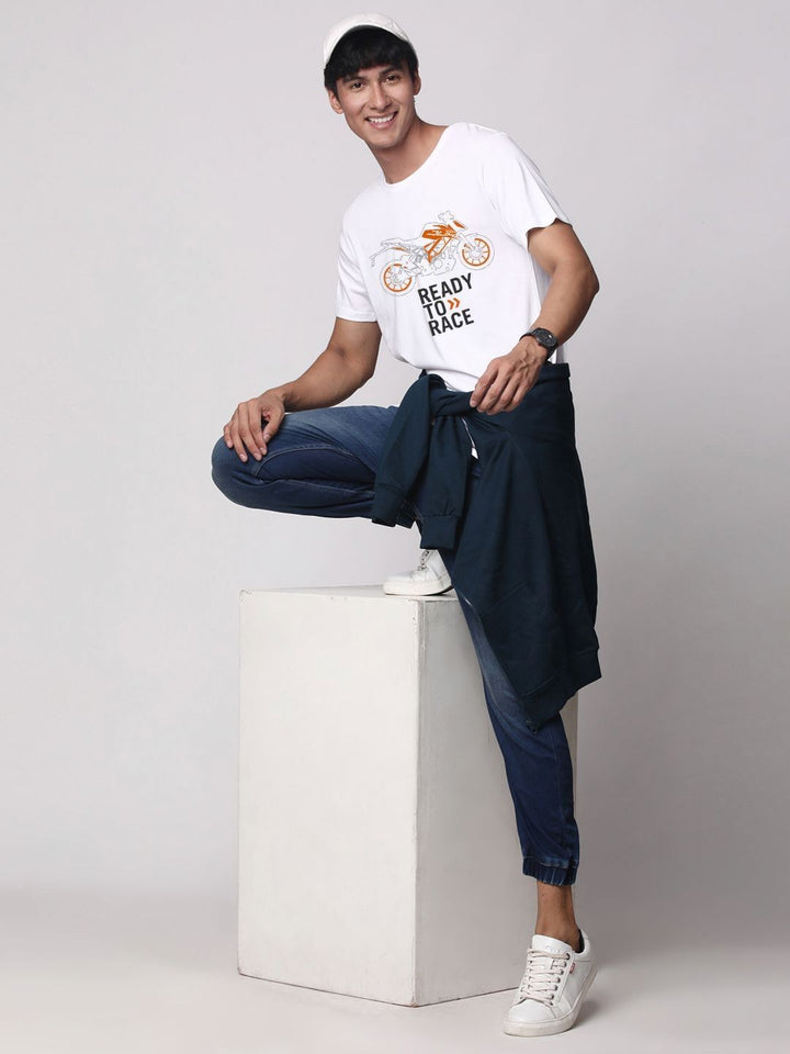 ADRO Men Graphic Printed Round Neck Cotton T-shirt