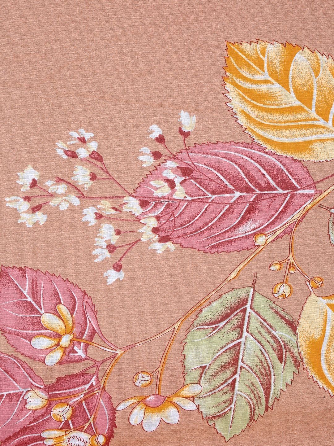 Myntra Elegant Homes Brown Floral Pure Cotton 400 TC Fitted King Superfine Bedsheet with 2 Pillow Covers-98 x 89 inches