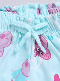 Happy Faces Girls Peppa Pig Printed Pure Cotton Shorts