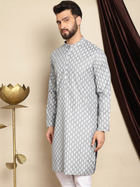 Motif Etnik Anouk Bercetak Linen Linen Kurta Lurus