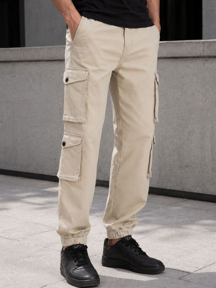 Eszett Men Mid-Rise Relaxed Fit Cargos