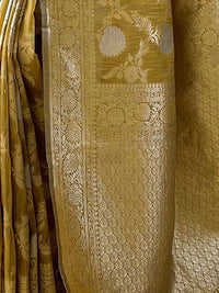 KALINI Woven Design Floral Zari Silk Blend Banarasi Saree