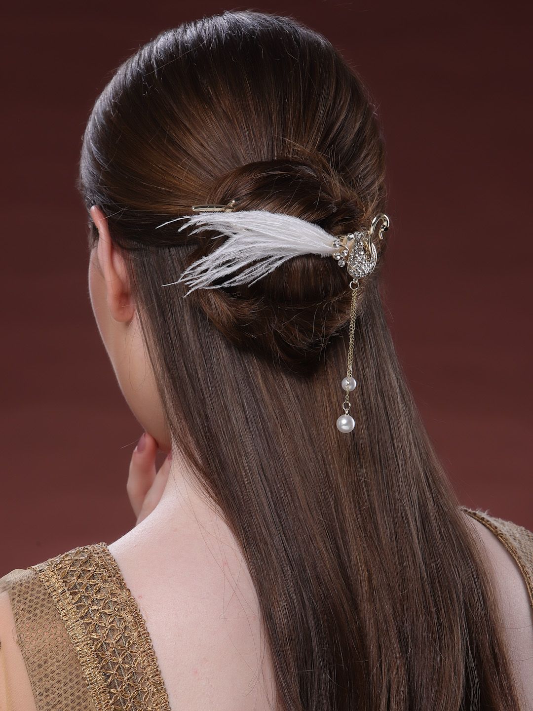 PANASH Women Embellished Banana Clip