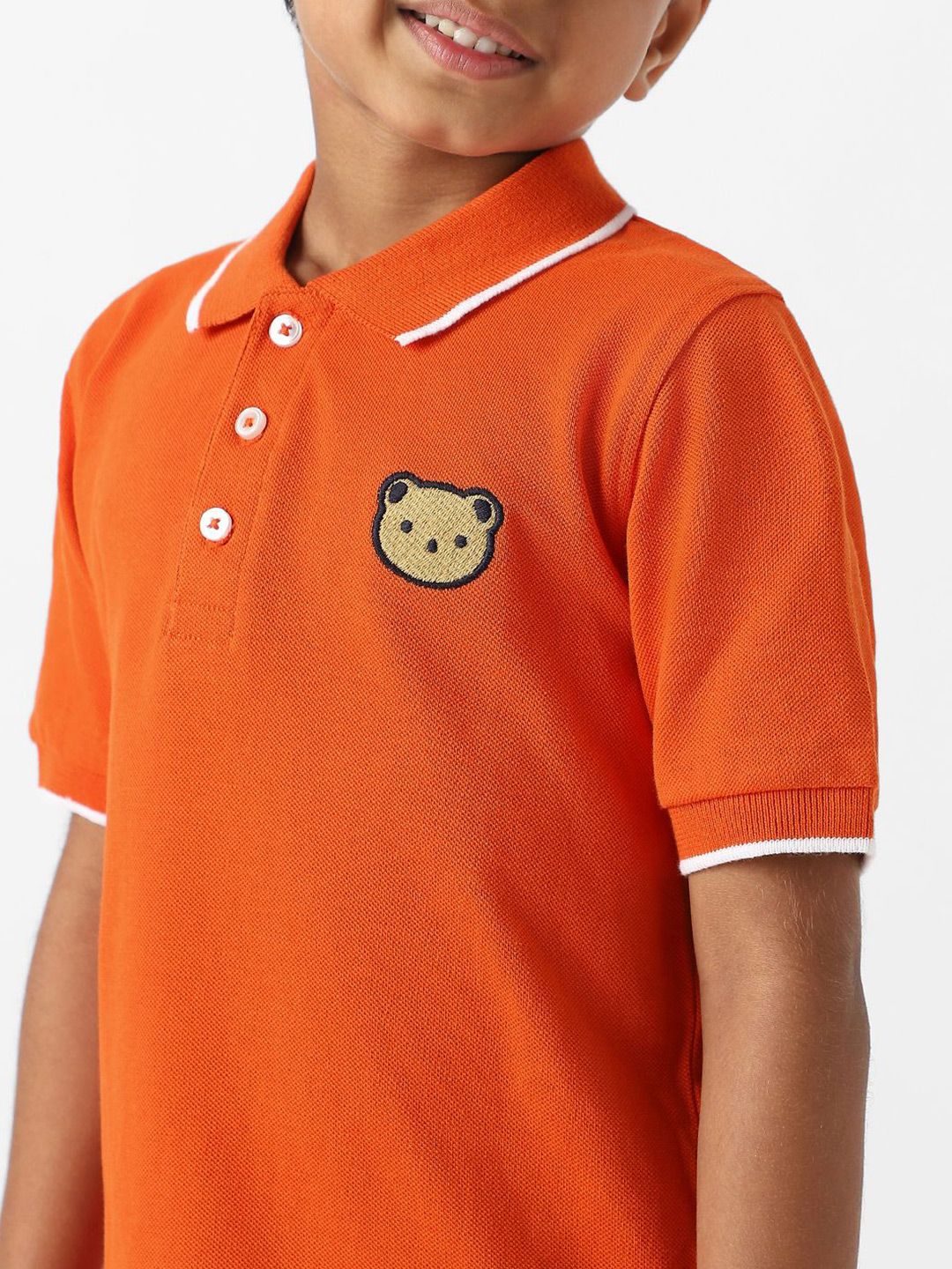 Nauti Nati Boys Bio Finish Graphic Printed Polo Collar Cotton T-shirt