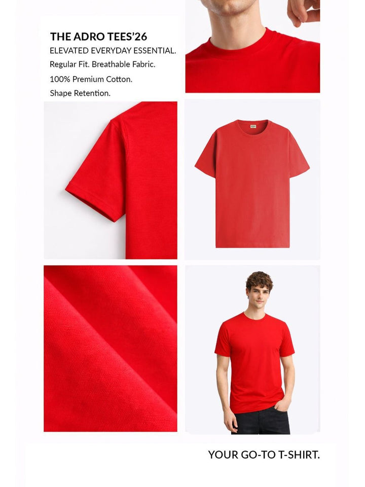 ADRO Men Typography Printed T-shirt
