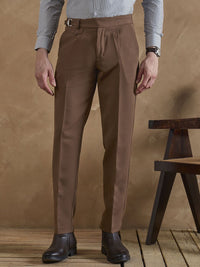 DENNISON Men Relaxed Mid-Rise Easy Wash Pleated Trousers