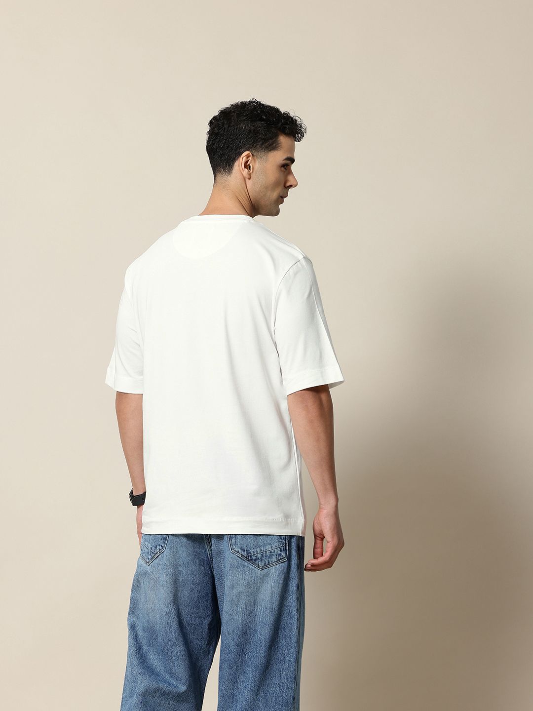Mr Bowerbird Drop-Shoulder Sleeves Ashiq Print Oversized T-shirt