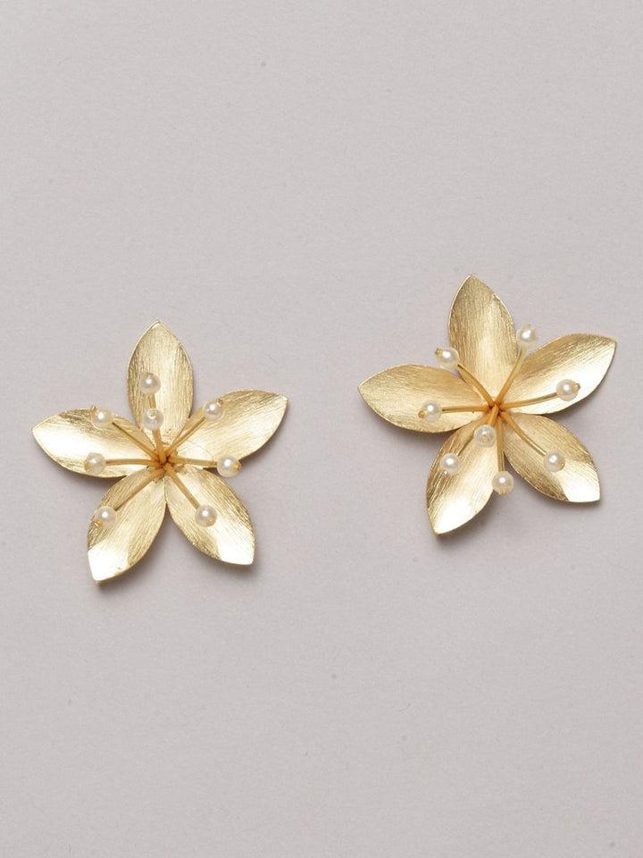 Anouk Gold-Plated Floral Shaped Studs