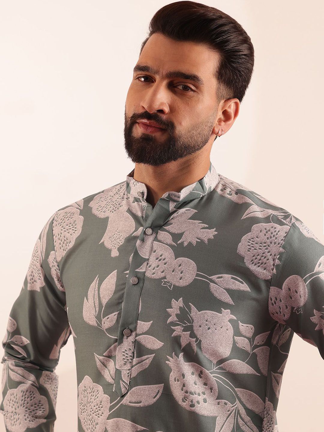 Anouk Men Floral Printed Regular Kurta with Pyjamas