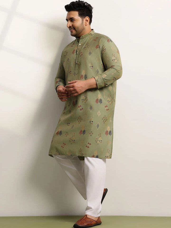 SOJANYA PLUS Men Ethnic Motifs Printed Regular Kurta with Pyjamas