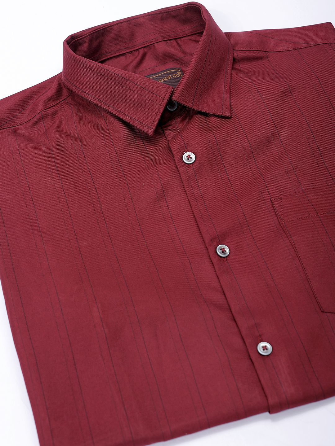 The Indian Garage Co. X Luxe Men Spread Collar Multi Striped Slim Fit Formal Shirt