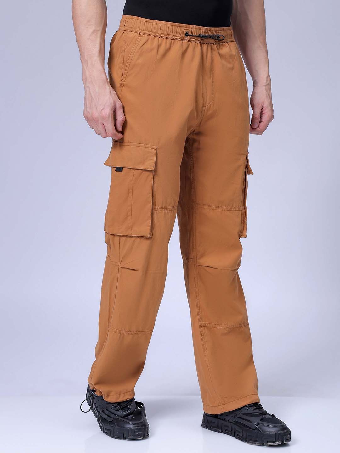 The Indian Garage Co Men Relaxed Fit Mid-Rise Cargos Trousers