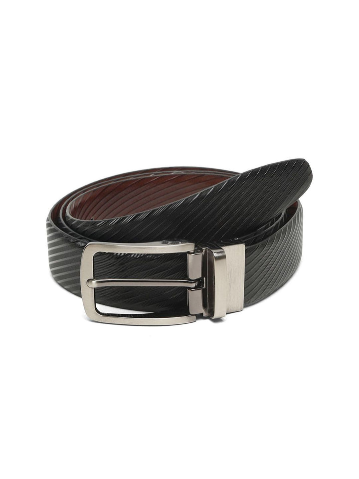 Teakwood Leathers Men Textured Leather Reversible Formal Belt