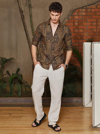 Campus Sutra Men Comfort Tartan Checks Opaque Printed Casual Shirt