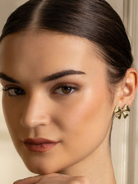 VOGUE PANASH Stainless Steel 18K Gold-Plated Contemporary Studs