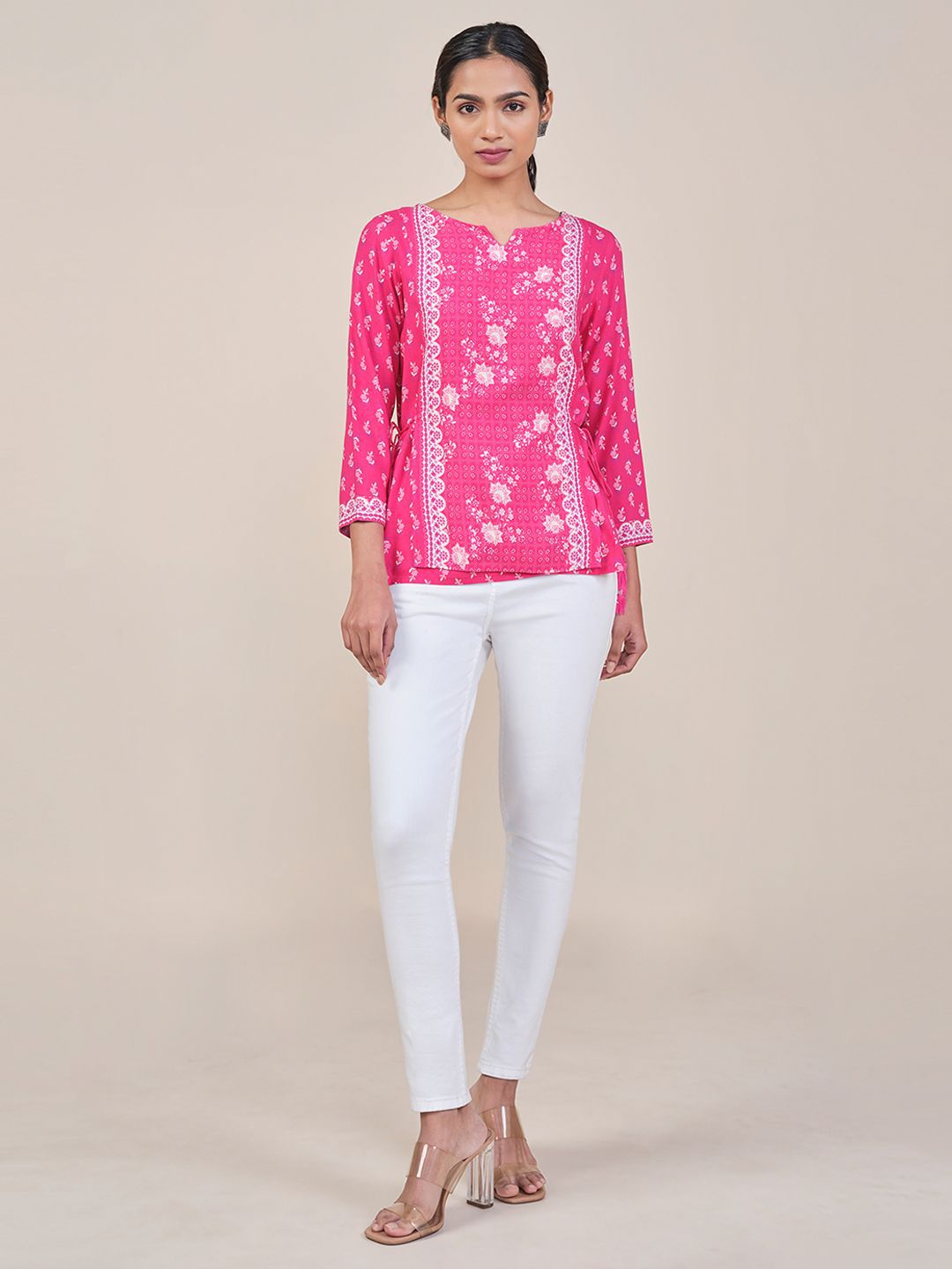 Global Desi Ethnic Motifs Printed Top