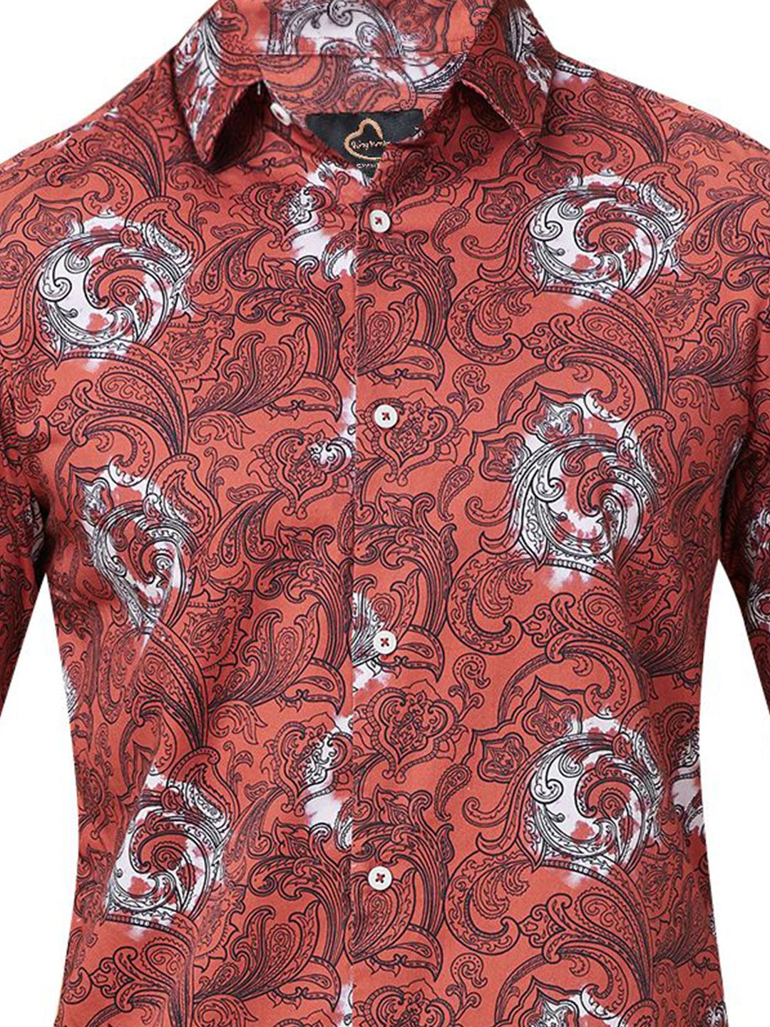 Being Human Men Classic Slim Fit Spread Collar Ethnic Motifs Printed Cotton Casual Shirt