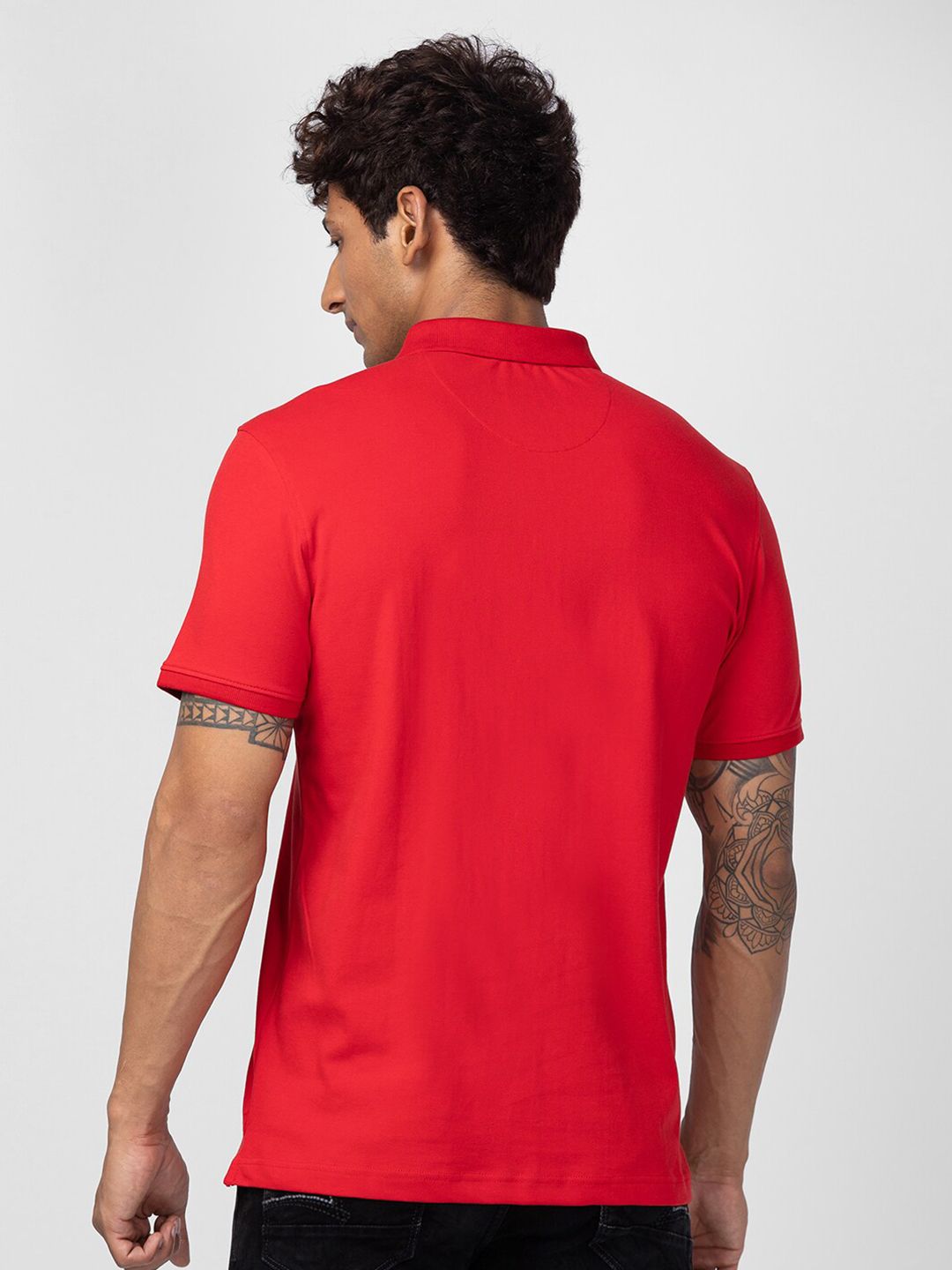SPYKAR Men Printed Polo Collar Slim Fit T-shirt