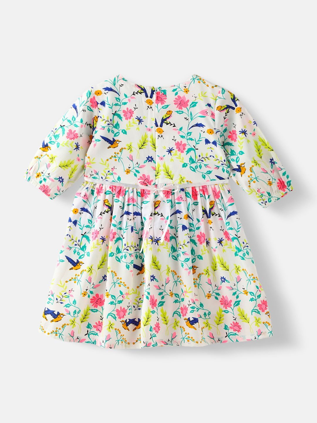 Nauti Nati Girls Floral Printed Knee Length Dress