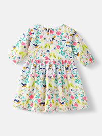 Nauti Nati Girls Floral Printed Knee Length Dress