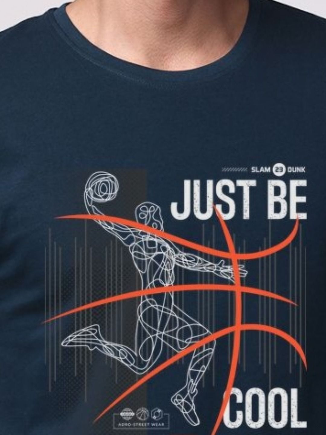 Pek ADRO Lelaki dengan 3 T-shirt Kapas Leher Bulat Bercetak Grafik