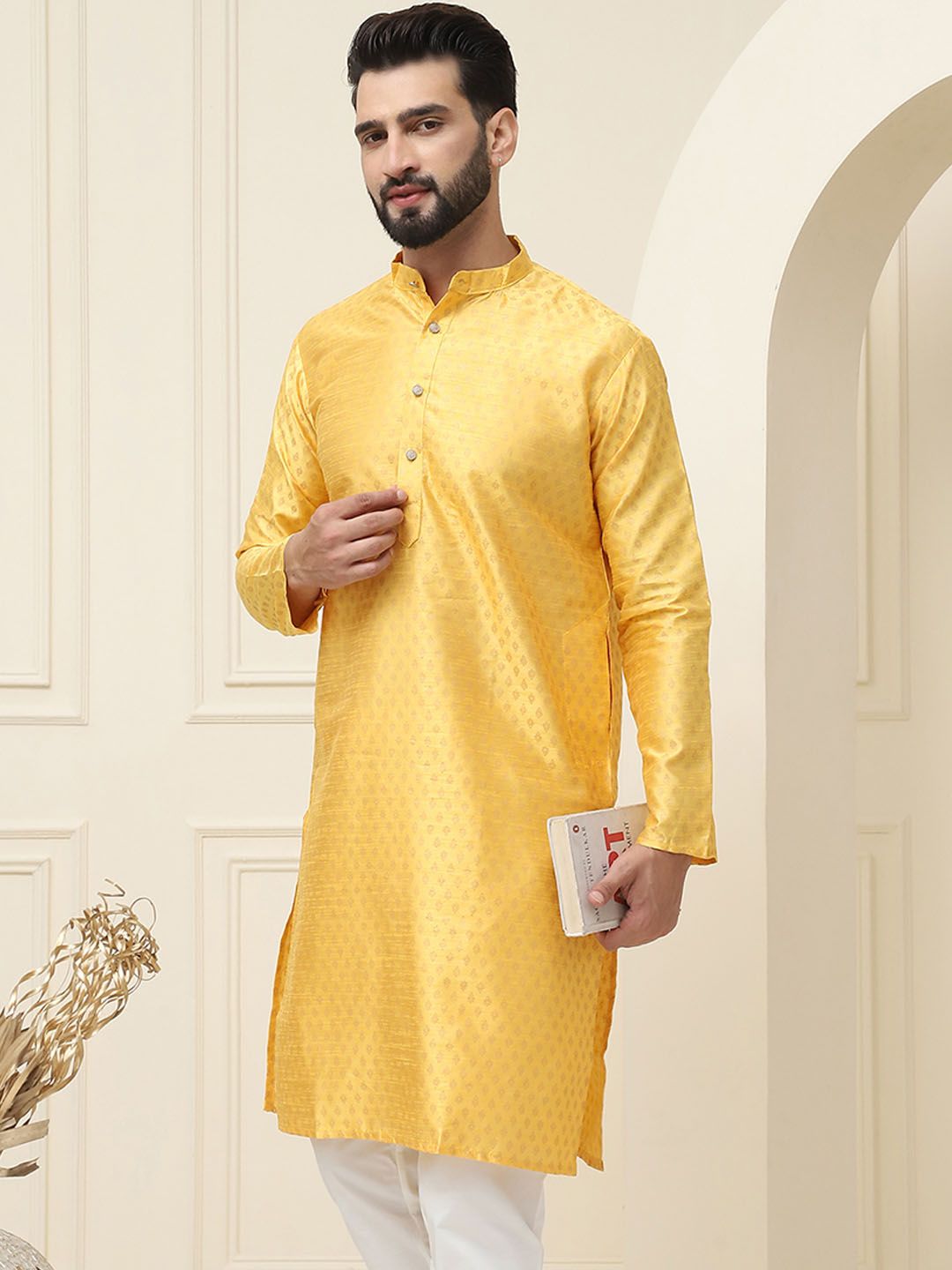 SOJANYA Motif Etnik Tenunan Rekaan Band Kolar Kurta Lurus