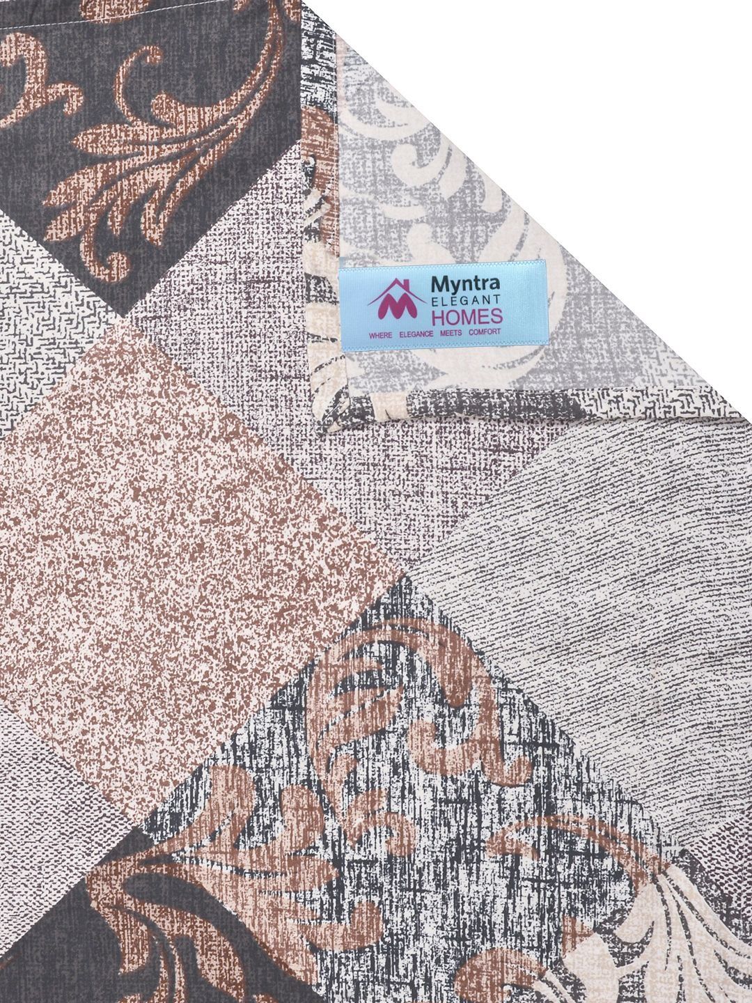 Myntra Elegant Homes Multicolor Geometric 300 TC King Double Bedsheet dengan 2 Sarung Bantal
