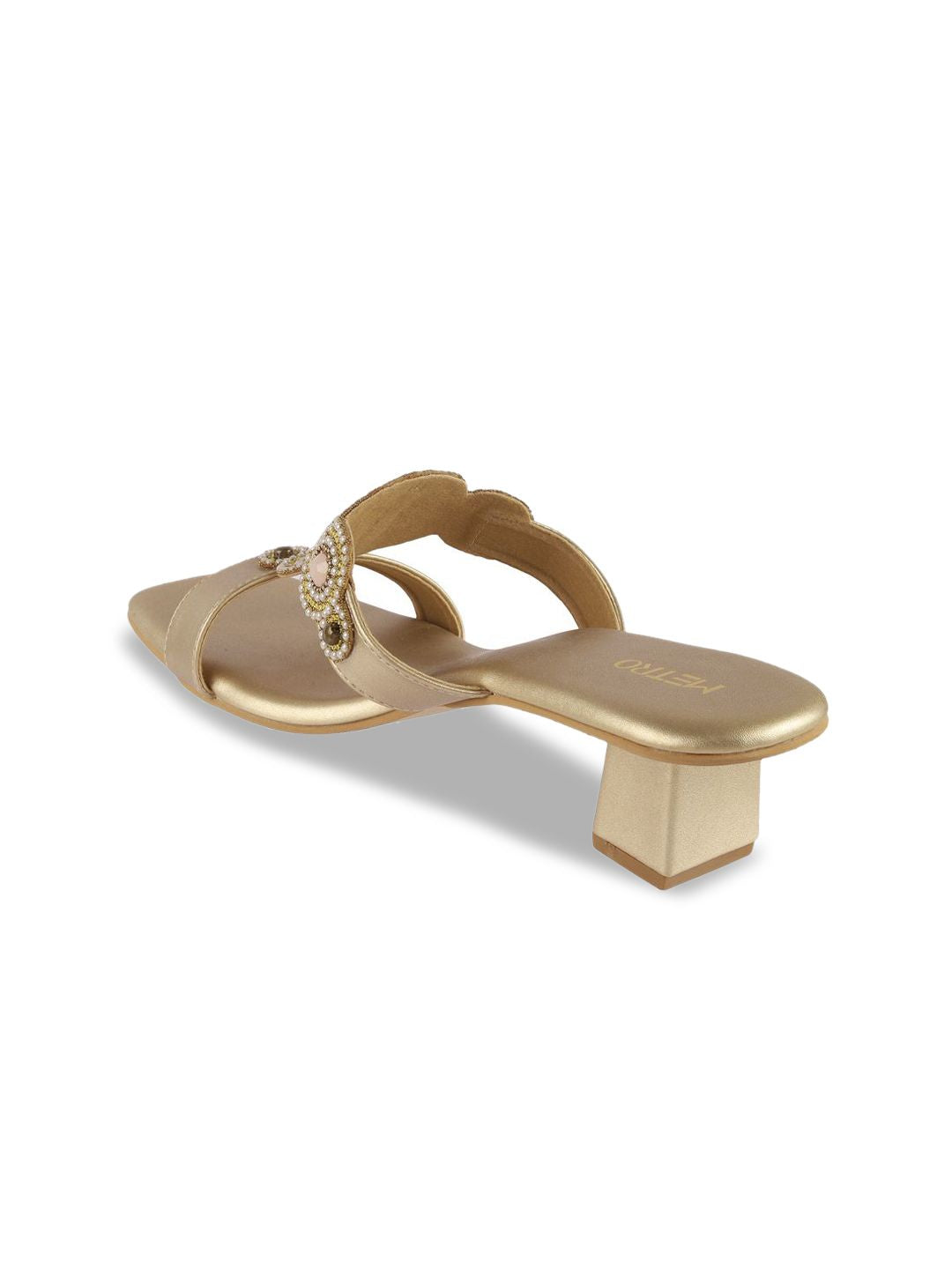 Metro Women Ethnic T-Strap Flats