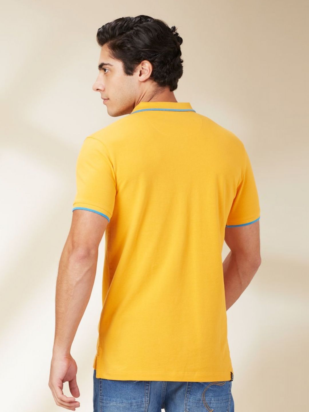 Being Human Men Solid Polo Collar Cotton T-Shirt