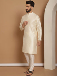Anouk Men Regular Dupion Silk Kurta With Churidar
