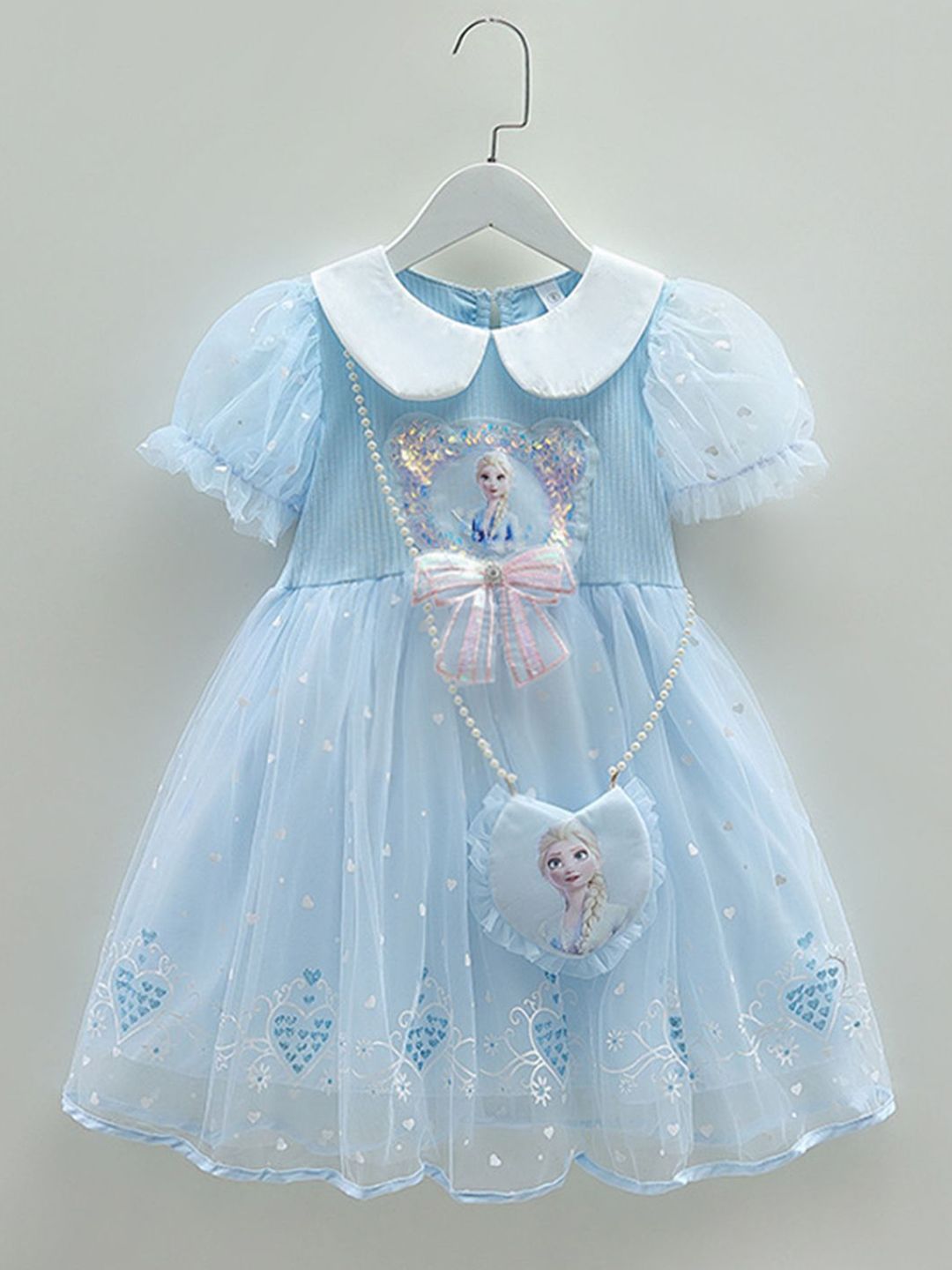 YK Kids Embellished Fit & Flare Barbie Dress