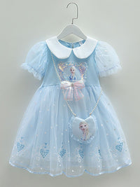 YK Kids Embellished Fit & Flare Barbie Dress