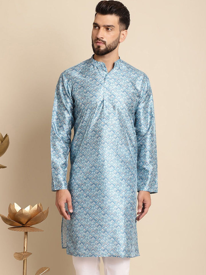 Anouk Ethnic Motifs Woven Design Thread Work Jacquard Silk Kurta