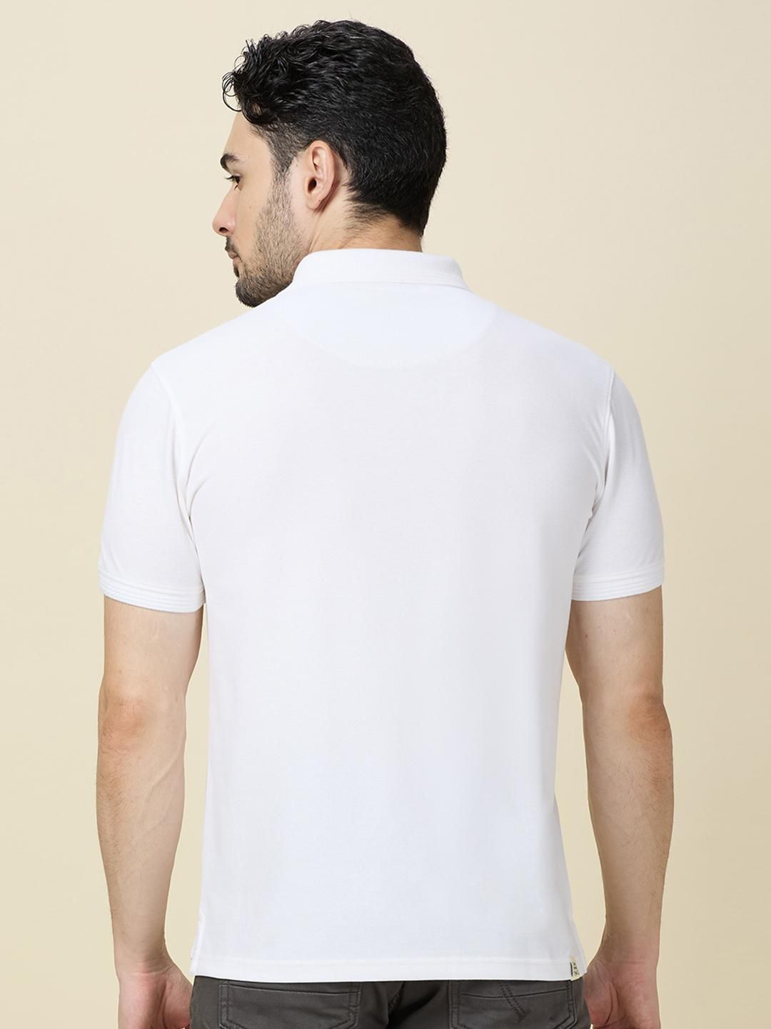 Being Human Men Solid Polo Collar Cotton Slim Fit T-shirt