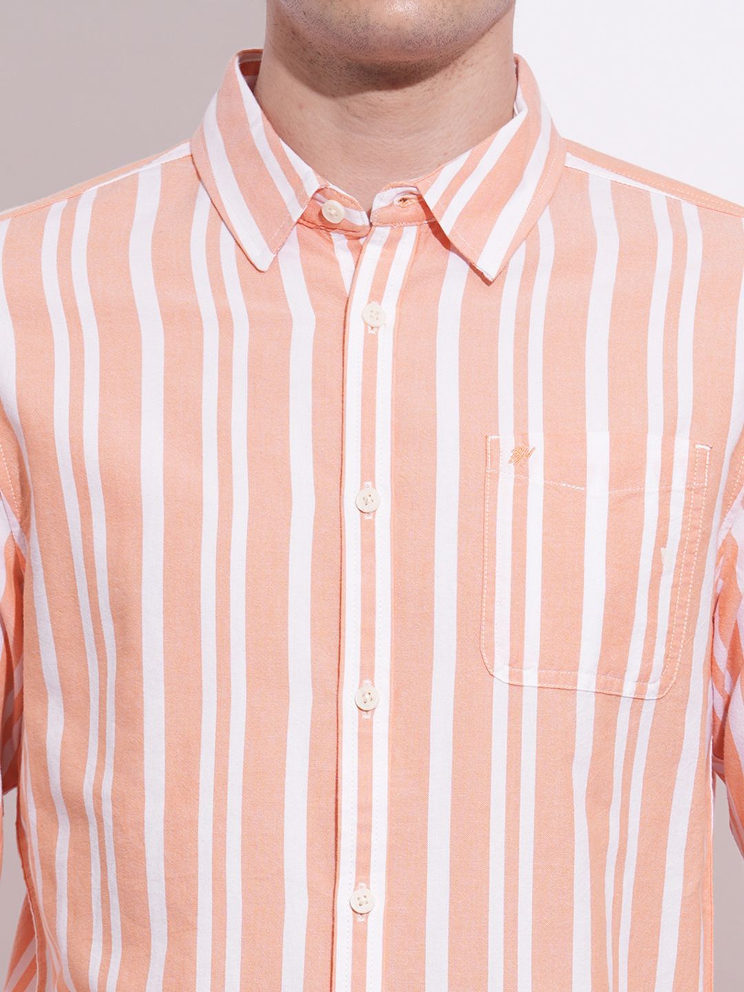 Being Human Men Classic Slim Fit Opaque Striped Casual Shirt