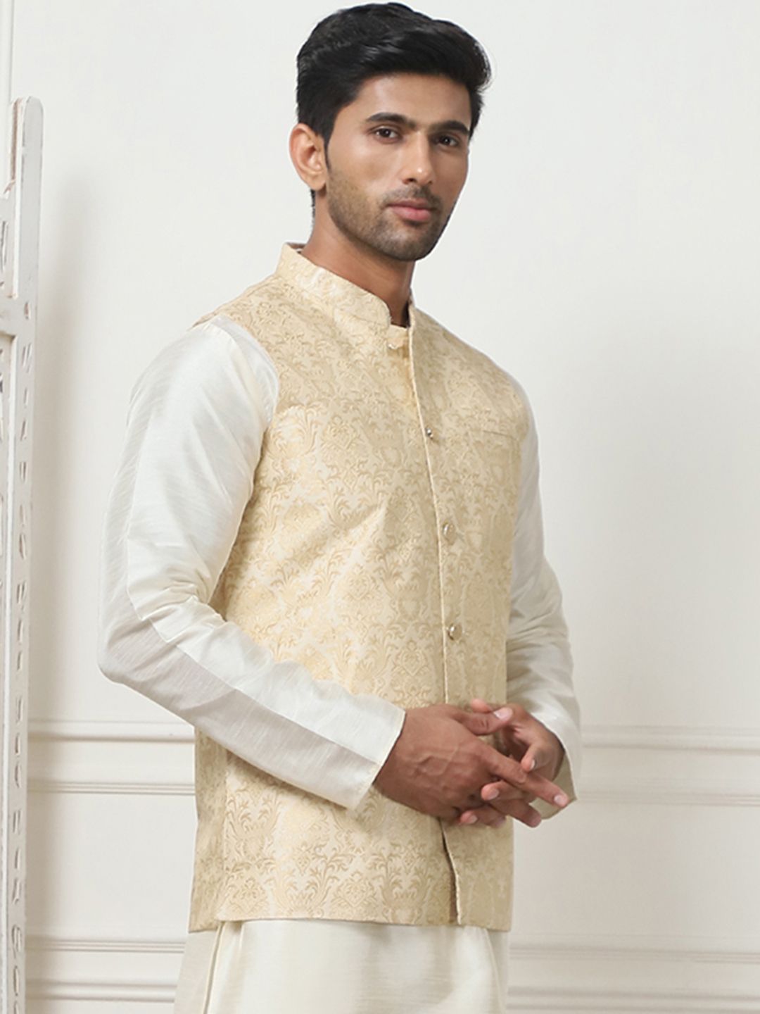 Anouk Woven Design Nehru Jacket