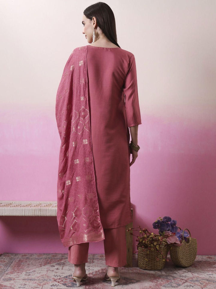 KALINI Women Embroidered A-Line Kurta Set