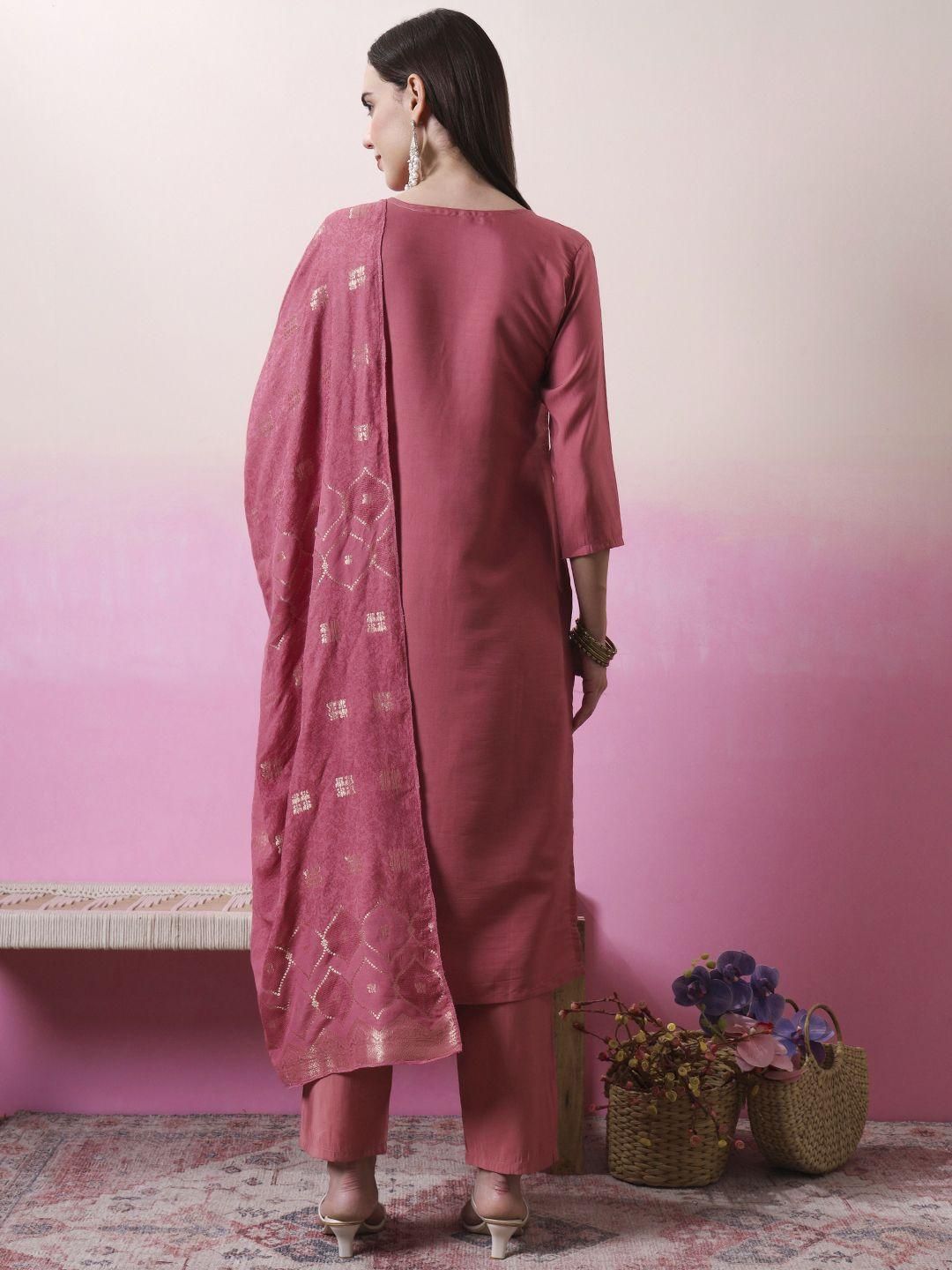 KALINI Women Embroidered A-Line Kurta Set