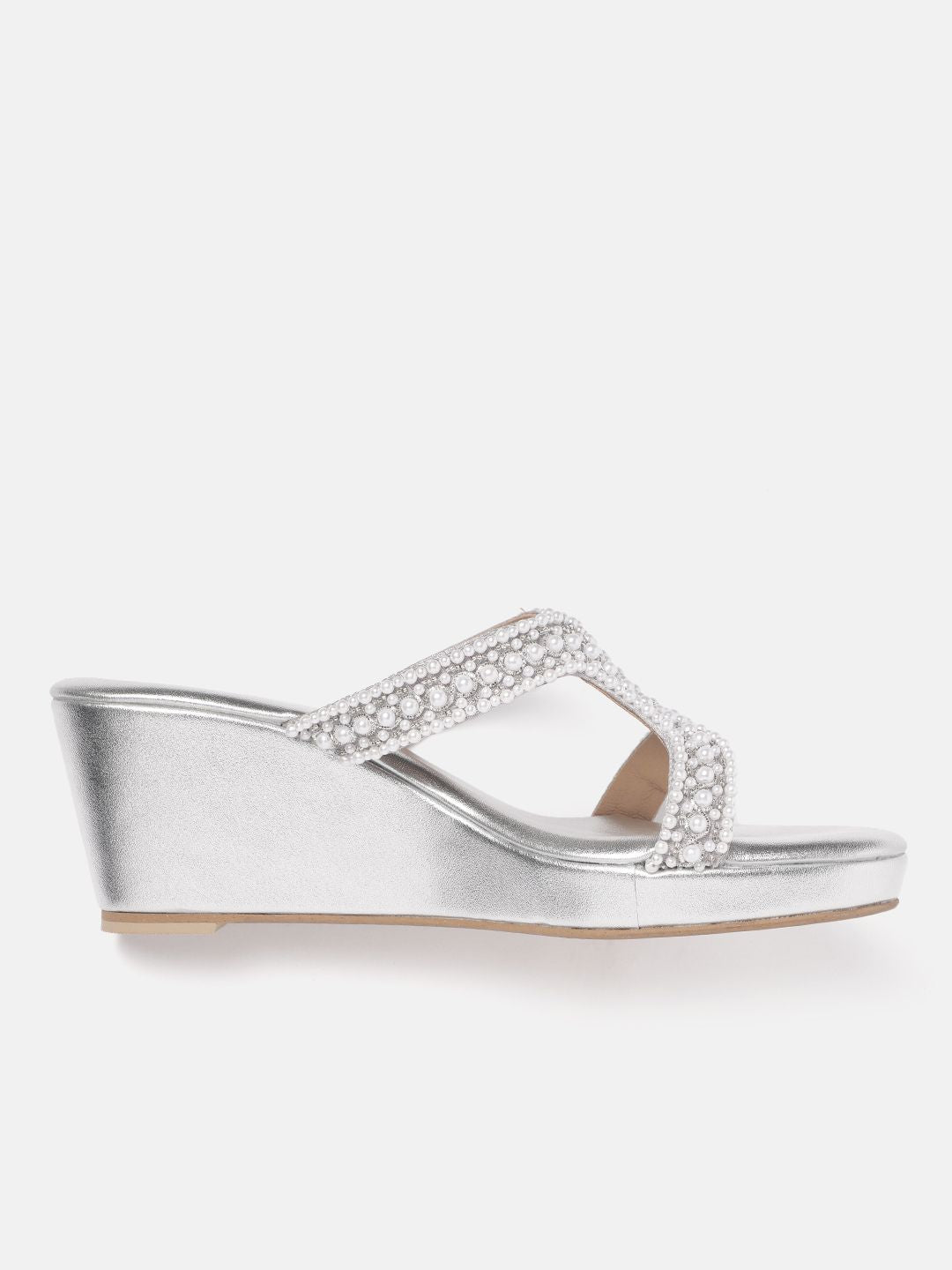House of Pataudi Embellished Wedge Heels