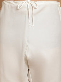 Motif Etnik Anouk Bersulam Kurta Biasa Sutera Jacquard Lurus dengan Churidar