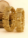 Set Karatcart dari 2 gelang Kundan berlapis emas