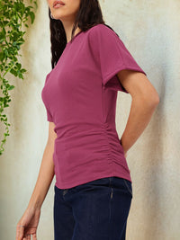 DressBerry Refined Essentials Extended Sleeves Ruched Top
