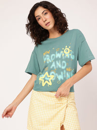 DressBerry Limitless Love Printed Drop-Shoulder T-shirt