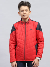 Monte Carlo Boys Mock Collar Colourblocked Casual Padded Jacket