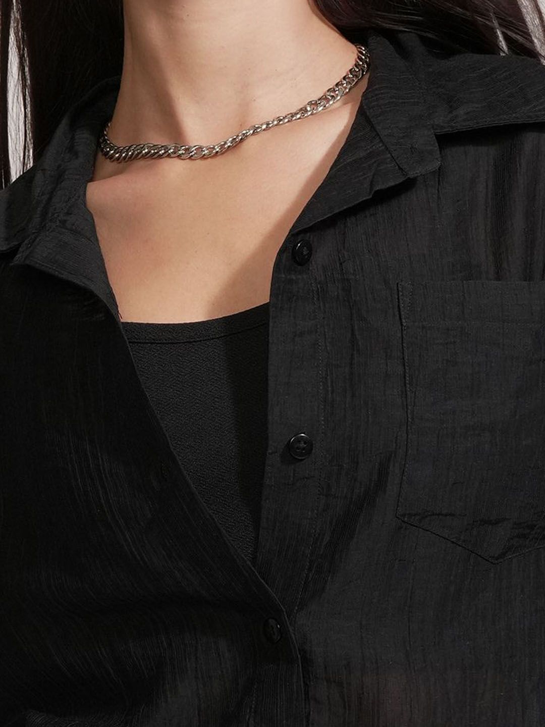 Tokyo Talkies Collar Neck Shirt With Shorts Co-Ords