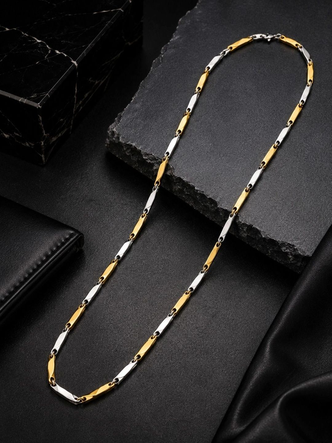 PANASH Men Brass Gold-Plated Chain